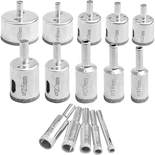 Set de brocas huecas para cerámica y vidrio, 15 piezas miniatura 1