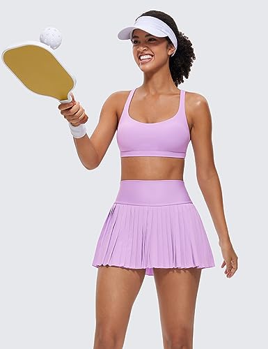 Image of CRZ YOGA Naked Feeling Strappy Sports Bras for Women - Criss Cross Back Wireless Padded Cami Yoga Workout Top