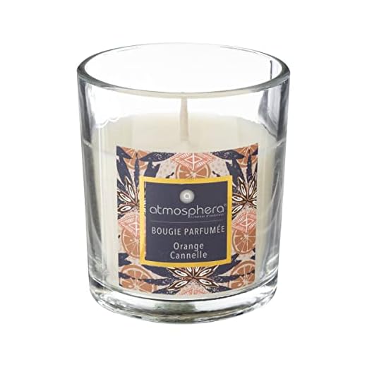 Atmosphera - Bougie parfumée Orange Cannelle Pot en Verre 110 G