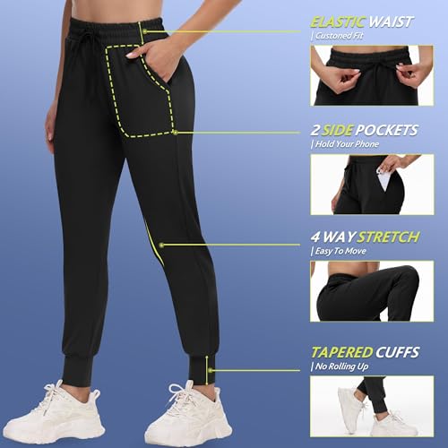 CAMPSNAIL Joggers for Women with Pockets - Womens Sweatpants Yoga Lounge Relaxed-fit Pants for Workout Running