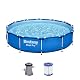 Bestway Steel Pro Frame Pool-Set mit Filterpumpe Gartenpool Ø 366 x 76 cm