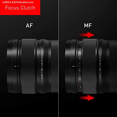 Image of Panasonic LUMIX S5 Full Frame Mirrorless Camera (DC-S5BODY) and LUMIX S Pro 24-70mm F2.8 L-Mount Interchangeable Lens (S-E2470)