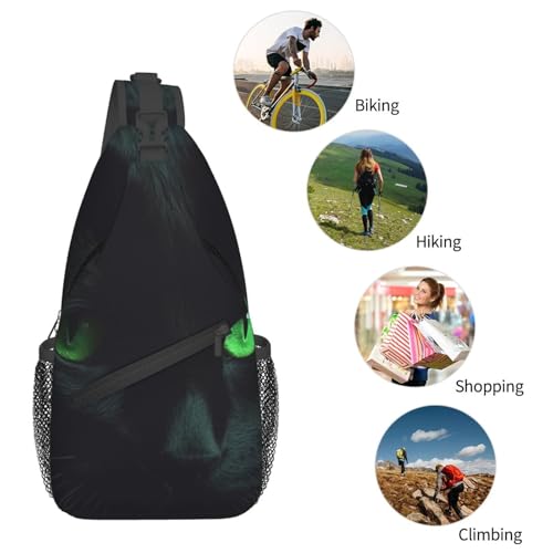 Small Sling Bag para Mujer y Hombre Negro miniatura 6