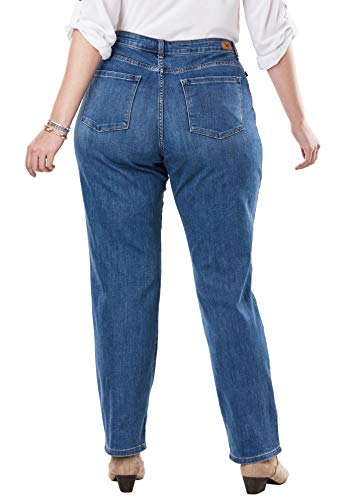 Image of Lee Womens Plus Size Instantly Slims Classic Relaxed Fit Monroe Straight Leg Jean
