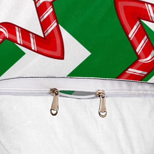 Housse de couette vert zigzag avec 2 taies d'oreiller pour lit double - 7