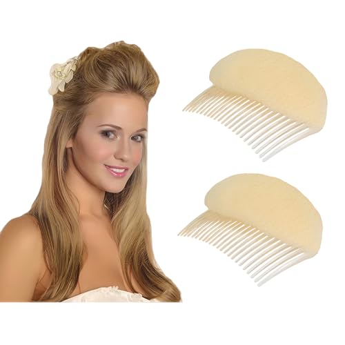 2 peignes volumisants mousse pour cheveux avec base de style
