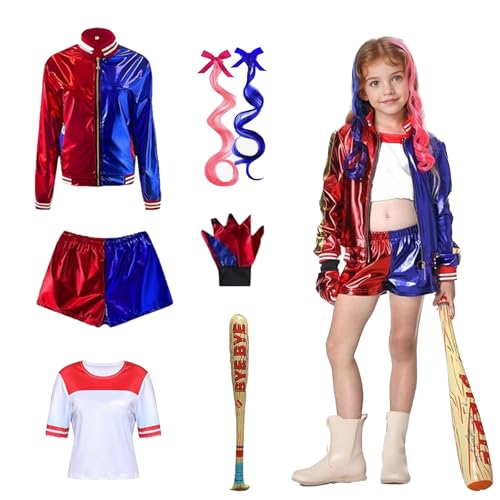 QJWBZ Disfraces de carnaval de Cosplay para niños disfraz de payaso para cosplay conjunto de disfraces de carnaval (130)