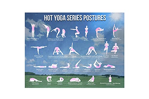 Large Bikram Yoga Poses Poster -Tapestry for Hot Yoga Decor