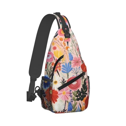 Bolso Cruzado estilo Doodle Floral para Mujer y Hombre miniatura 2
