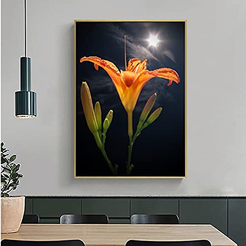Kit Diamant Peinture Fleurs Jaunes 70x140cm avec Strass Rond/Carré pour Mosaïque