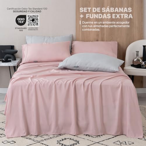 La Mejor Lista de Juegos de sábanas y fundas de almohada los mejores 5. 17 Juegos de sábanas y fundas de almohada marca ESQUIMAL (2)