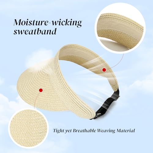 Sombrero de playa para mujer Oweisong verano packable miniatura 4