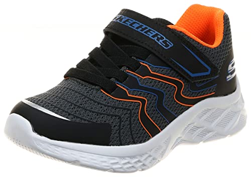 Skechers Boy's Microspec II - Troms (Little Kid/Big Kid) Black/Blue/Orange 11.5 Little Kid M