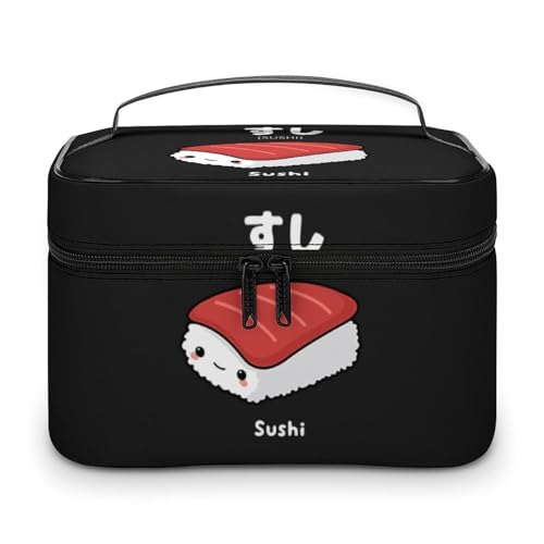 メイクボックス コスメ収納 大容量 かわいい すし Sushi 漫画 化粧ポーチ 化粧品入れ メイク収納ケース 軽量 持ち運び アクセサリー 小物入れ おしゃれ 旅行 出張用 プレゼント