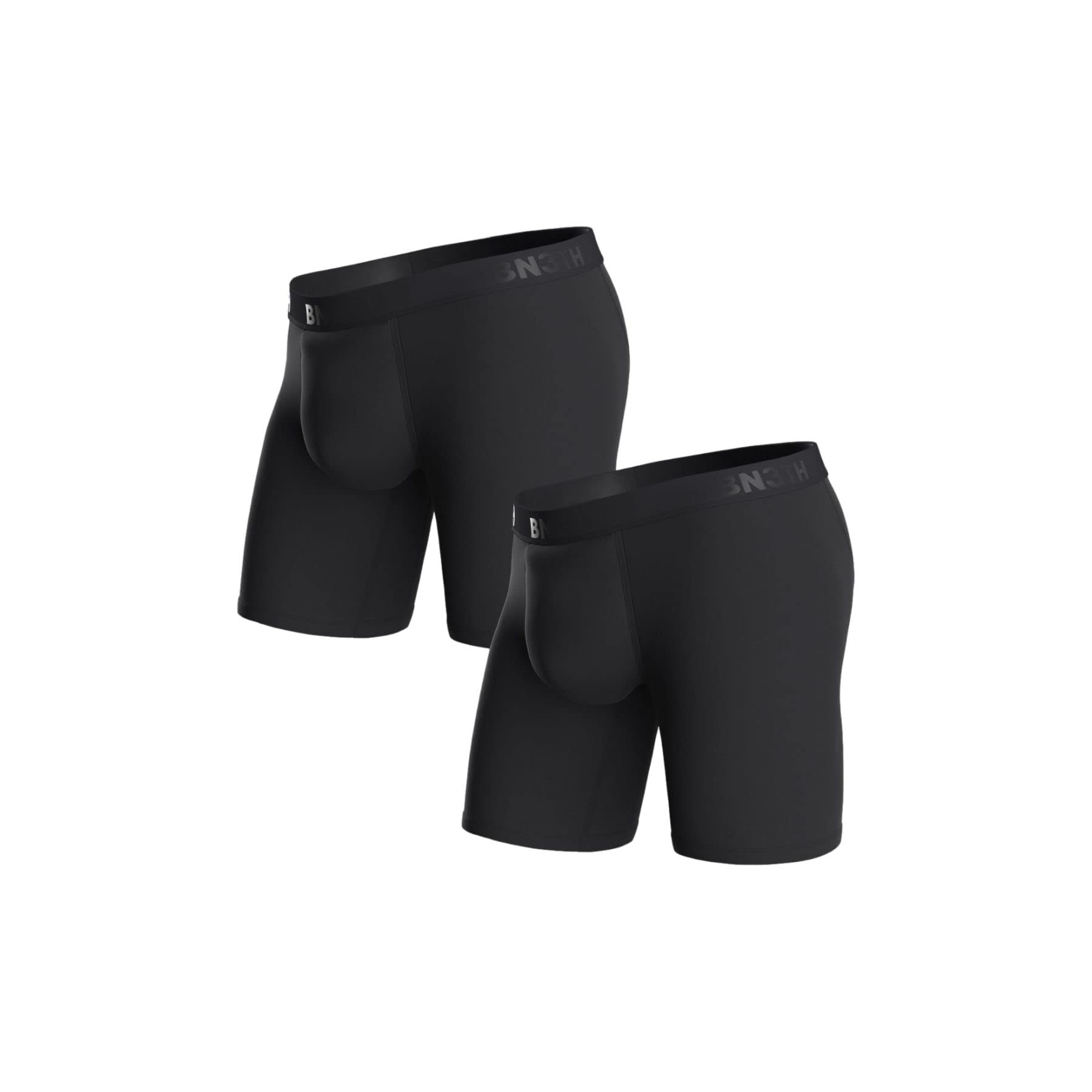 BN3TH Classic Boxer Brief Solid 2 Pack - Mens Black X-Large