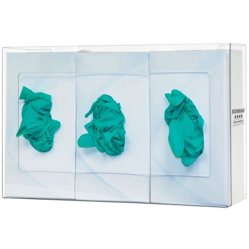 BOWMAN - Glove Box Dispenser - Triple 15.95"W x 10.10"H x 3.95"D