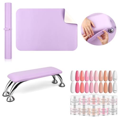Reposabrazos para uñas púrpura desmontable Saviland