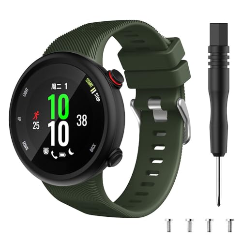 Correa de silicona para Garmin Swim 2, correa de reloj inteligente, pulsera deportiva para Garmin Forerunner 45 45s, accesorios de pulsera, verde militar, para Garmin Swim 2, For Garmin Swim 2