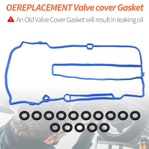 Image of HiSport Valve Cover Gasket Set - Compatible with Buick Encore Compatible with Cadillac ELR Compatible with Chevy Cruze Limited Sonic Trax Volt 1.4L 1.6L 1.8L 2.0L 2011-2020 - Replace VS50807R