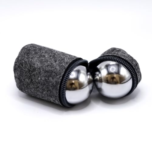 2.1-inch Stainless Steel Chiming Baoding Balls Chinese Health Balls for Hand Therapy, Exercise & Stress Relief (Without Bell Sound) - Image 3