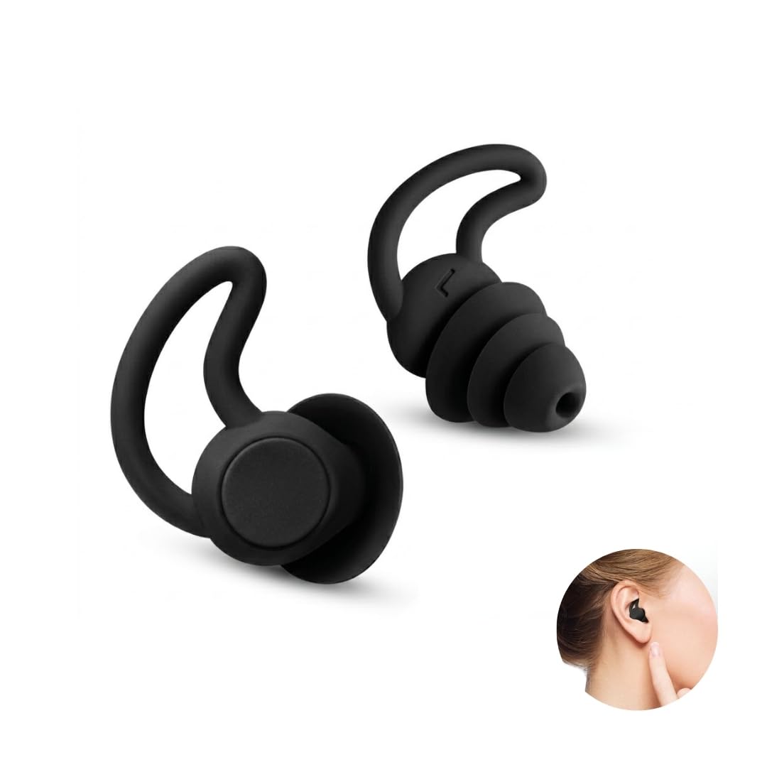 Luxeeva® Silicone Ear Plugs for Swimming, Sleeping, Travel - 1 Pairs Reusable Waterproof Noise Reduction Earplugs for Adults & Kids-image-45