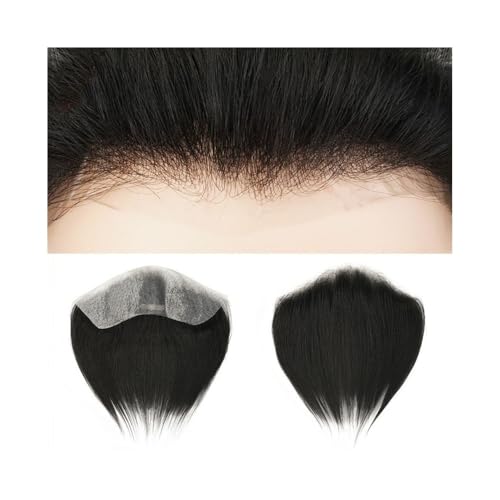 Postiche en cheveux humains avec ligne de rencontre naturelle homme