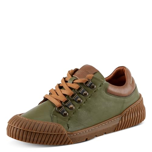 Spring Step Women's LAZARLO Sneakers with Soft Leather, Chunky Sole, and Removable Insoles