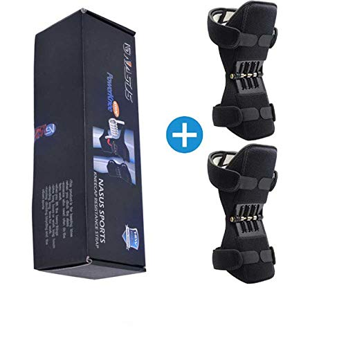 Power joint support knee pads strong rebound spring force knee pads professional protective sports knee pads - 1 pair with box,