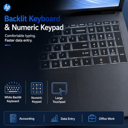 Image of HP OmniBook (Next Gen Pavilion) 17.3 inch Business Laptop, FHD IPS Micro-Edge Display, Intel Core Ultra 7, 24GB DDR5 RAM, 512GB PCIe SSD, Backlit Keyboard, Wi-Fi 7, Thin & Lightweight, Windows 11 Pro