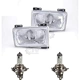 Halogenscheinwerfer links QR-Parts 69602630 Set Scheinwerfer links 1011607 + Scheinwerfer rechts 1011609 + PHILIPS H4 Vision +30% 12342PRC1 (2-Stück)