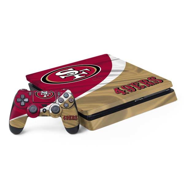 Skinit Decal Gaming Skin Compatible with PS4 Slim Bundle - Officially Licensed NFL San Francisco 49ers Design