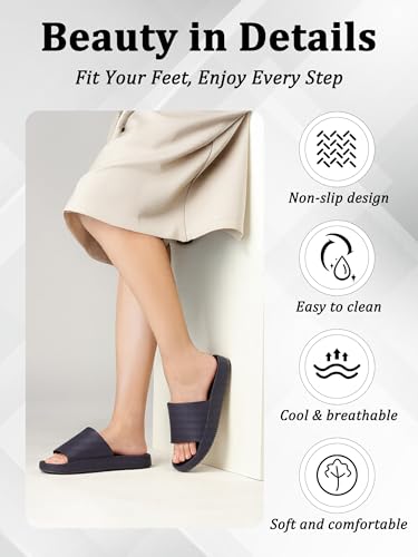 Cloud Slides for Women and Men Pillow Slippers House Slides Shower Sandals | Thick Sole | Ultra Soft | Indoor & Outdoor2