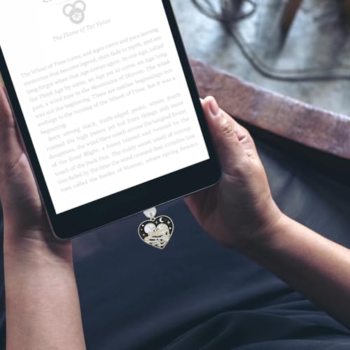 JYNVO 8-teiliges Kindle Staubstopf-Set, Type-C/USB-C Anschlussabdeckung, Festgeschenk für Buchliebhaber (Bei Verwendung vollständig in die Nut einfügen!) - gotischer Stil