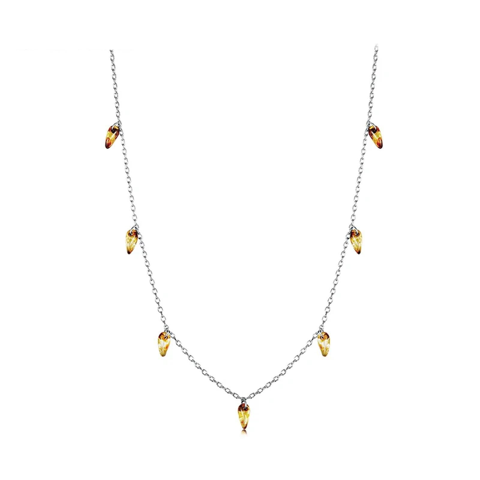 Collier en argent 925 contre les irritations perles ambre - 5