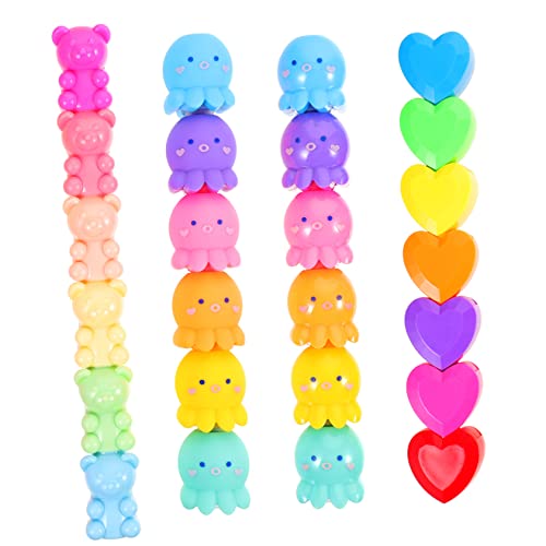 NUOBESTY 25 Piezas Resaltador de pulpo resaltadores marcadores de información escolar suministros para niños estuches para libros marcador resaltador marcadores de información de colores