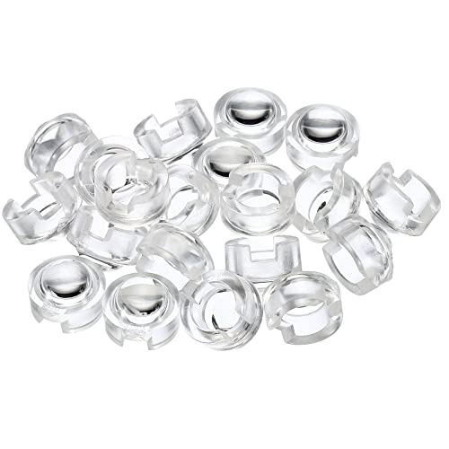 Image of PATIKIL 13mm LED Convex Lens, 20 Pack 30 Degree Beam Angle Acrylic LED Optical Convex Condenser Lens for 1W 3W LED Lamp Beads Infrared Cameras, Transparent