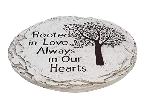 Old River Outdoors Garden Memorial Stepping Stone - Rooted in Love, Always in Our Hearts - Tree of Life