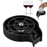 SHOPLUV Glass Rinser for Kitchen Sink, Cup Cleaner for Sink, Faucet Bottle Washer Sink Attachment, Automatic Flushing Gadgets for Home, Bar, KTV, Restaurants, Cafes (Black)