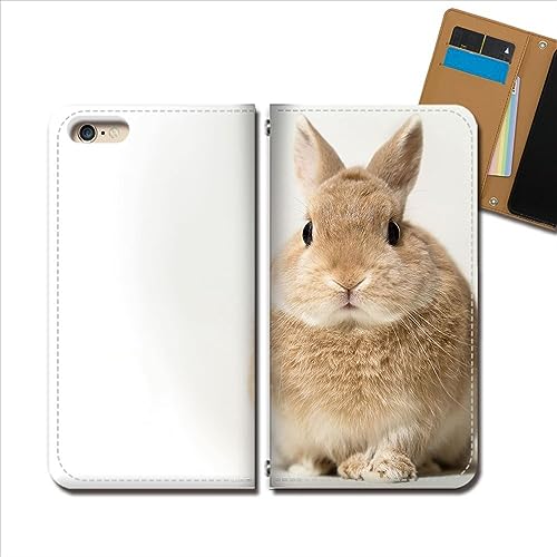 AQUOS wish5 SH-M32 ケース スマホケース 手帳型 ベルトなし 写真 アニマル ペット うさぎ ウサギ 手帳ケース カバー バンドなし マグネット式 バンドレス 動物 デザインB eb367020138002
