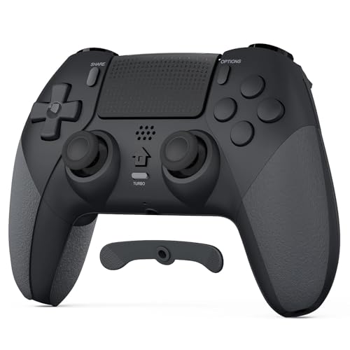 LATEC Manette pour PS4, Manette sans Fil pour PS4/Pro/Slim avec Programmation Macro, Capteur Gyroscopique 6 Axes, Double Vibration e Pavé Tactile