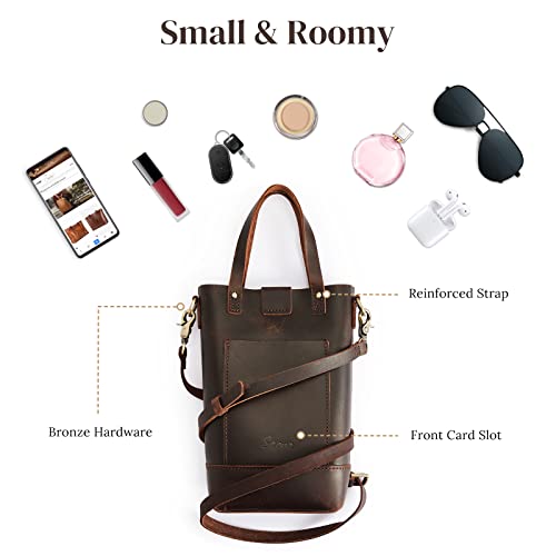 S-ZONE Small Crossbody Bags for Women Real Leather Cross Body Handbags Cell Phone Purses3