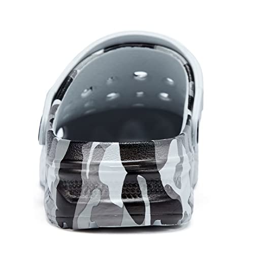 Kids Boys&Girls Grey Camouflage Clogs Children's Beach Shoes Big Kid 7 #TOP5