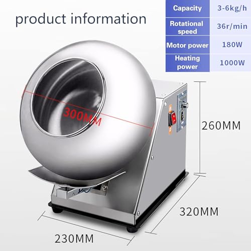 Máquina de reclamos de azúcar Comercial 110V, Acero Inoxidable de Chocolate Pan de Pan con Velocidad Ajustable y Placa de Calentar para Dulces de Comprimidos de azúcar pequeño dictop IC
