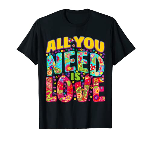 Hippie Flower Power Bohemian Peace Love Retro 60s 70s Groovy T-Shirt