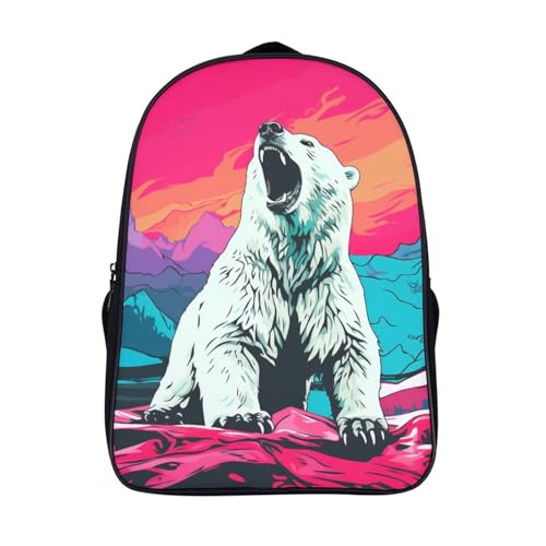 Mochila infantil de oso polar 40x28x16cm para guardería