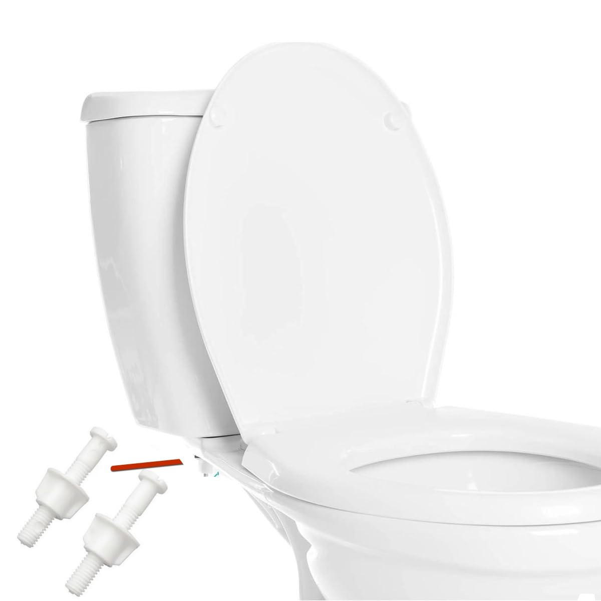 Rocky Mountain Goods WC-Sitzschrauben Set – 2 Stück Weiße Kunststoff-Scharnierschrauben, Universal Für Standard-Toiletten