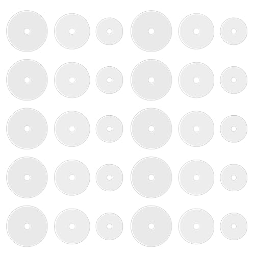 30 Stück Anti Wildfleisch Piercing Disc 5/7/9mm Silikon Ohrring Rückseiten Clear Disc Pads to Stabilize Earrings Keloid Disc Discs Für Ohrring Rücken Transparente Silikonscheiben Piercing Scheibe