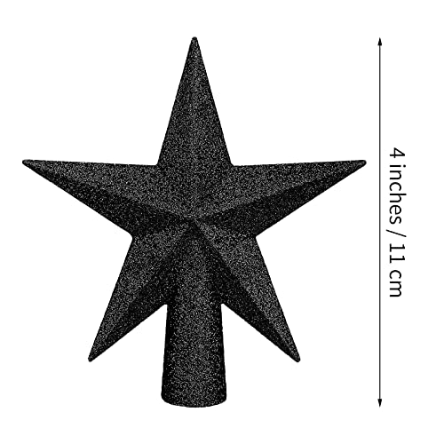 Glitter Mini Christmas Tree Topper Bruchsichere kleine Weihnachtsbaumdekoration Baumkrone für Feiertagsschmuck oder Heimdekoration – Ansicht 2