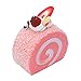 LIOOBO Creativo Finto Swiss Roll Modello Artificiale Torta Falso Cibo Realistico Dessert per la Decorazione del Partito (Rosa)