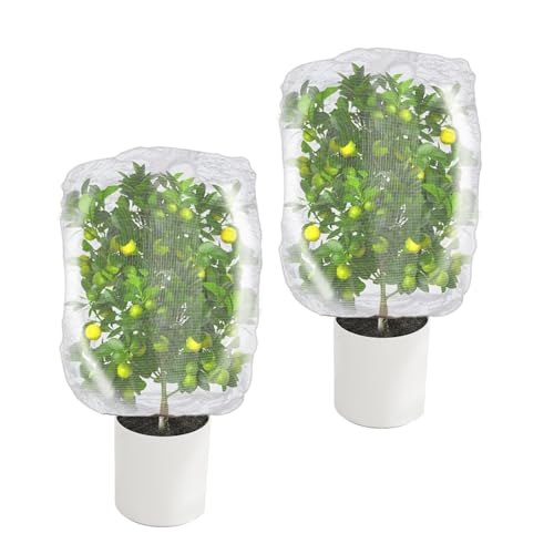 2 Pack 80x100cm Insect Bird Barrier Netting Mesh With Drawstring